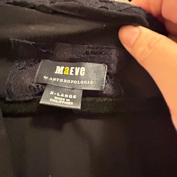 Anthropologie Maeve Navy Dress - Picture 3 of 4